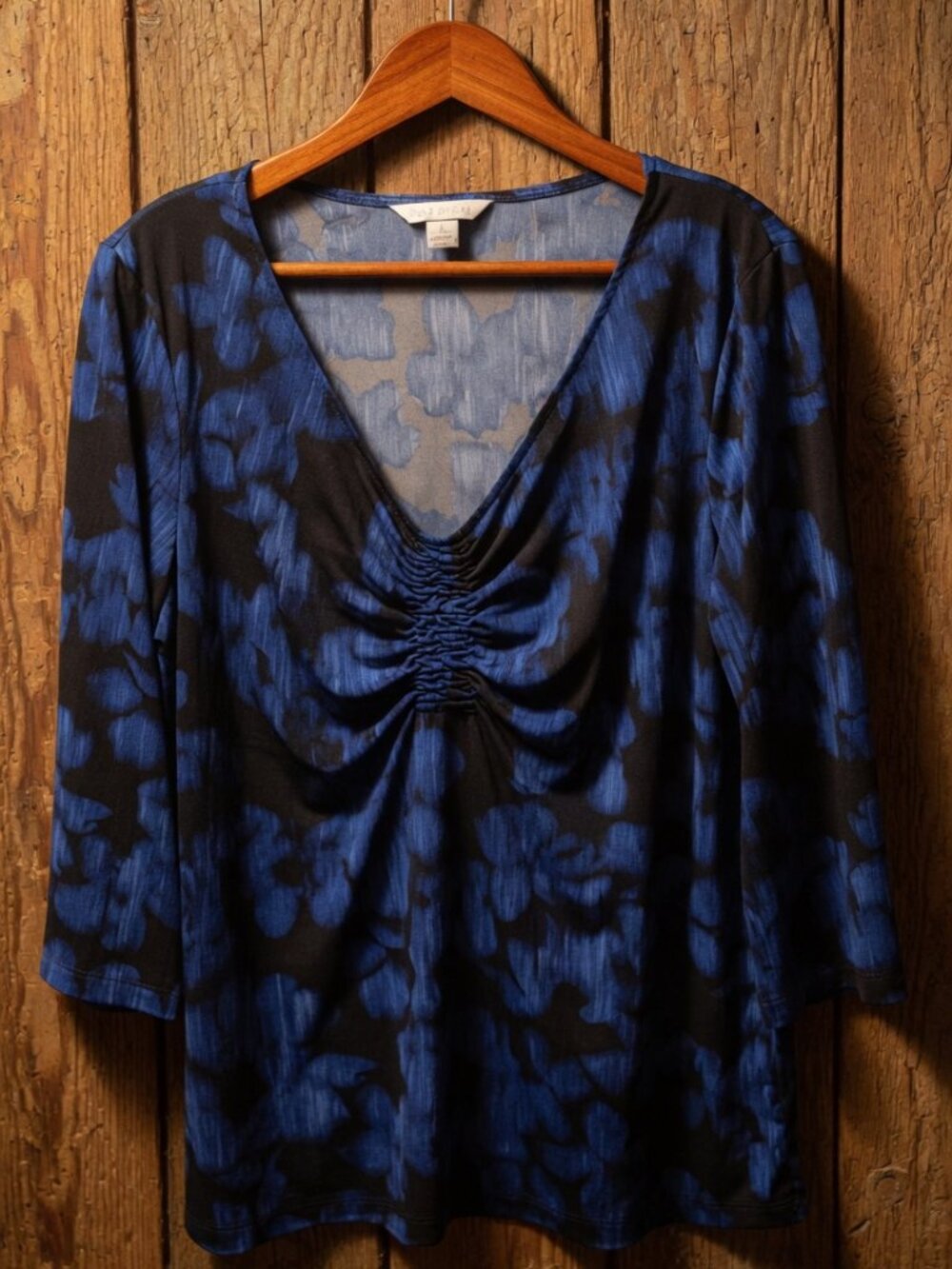 Blue black blouse Large